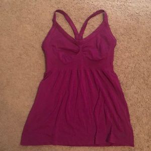 Champions Pink fitted baby doll workout tank M